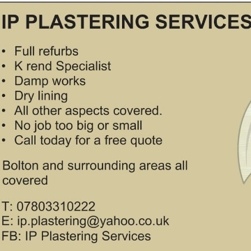 Trader IP Plastering services